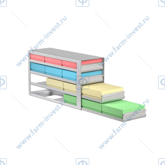Криостеллаж с выдвижными ячейками Meling ZKL304-432B-CT