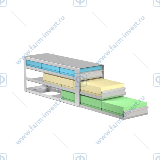 Криостеллаж с выдвижными ячейками Meling ZKL304-332B-CT