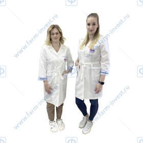 Халат медицинский женский с эмблемой Детский панадол (размер 52-54) Халат медицинский женский с эмблемой Детский панадол (размер 52-54)