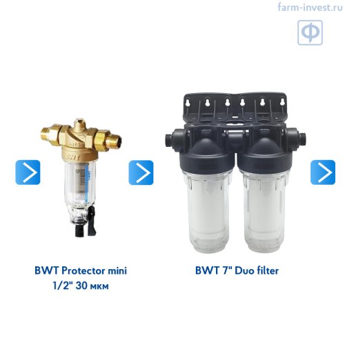 Двойная фильтр-колба BWT 7" Duo filter (без картриджей)