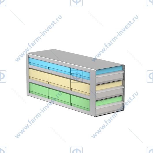 Криостеллаж с выдвижными ячейками Meling ZKL304-332B-CT